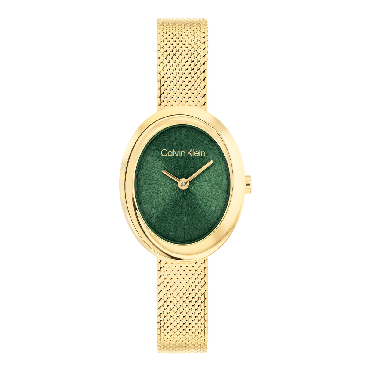 Calvin Klein Twisted Bezel Groen Dames Horloge 2002-CK25100152