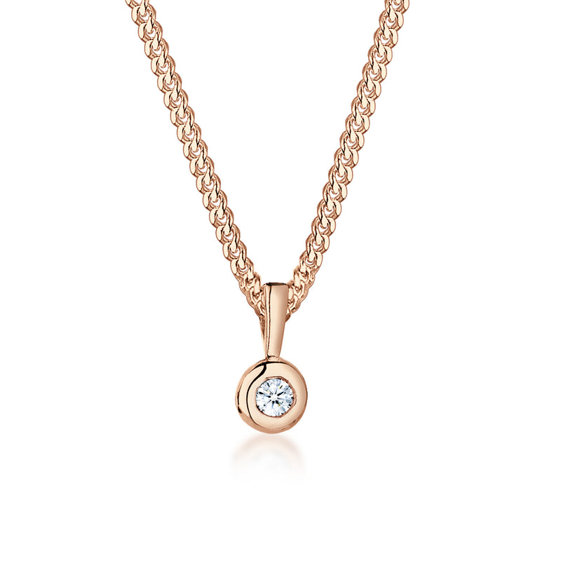 Elli 925 Sterling Silver Solitaire Necklace with Diamond (0.03 ct) 2004-BF-0007979-001-zoom-