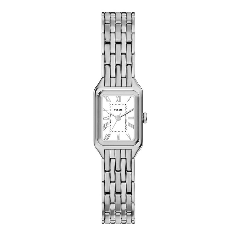 Fossil Raquel Rectangular White Dial Watch ES5469-zoom-