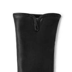 Isabel Bernard Honoré Sylvie black goatskin leather gloves IB67004-301-6.5