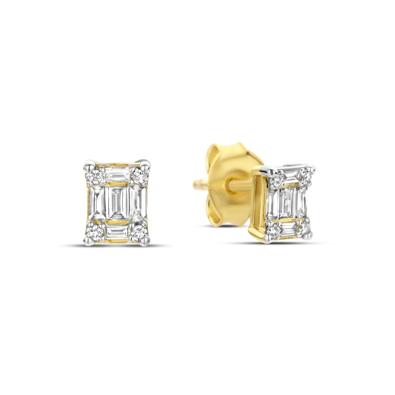 Isabel Bernard De la Paix Maxime 14 karaat gouden oorknoppen met diamant 0.26 ct IBD360020-zoom-