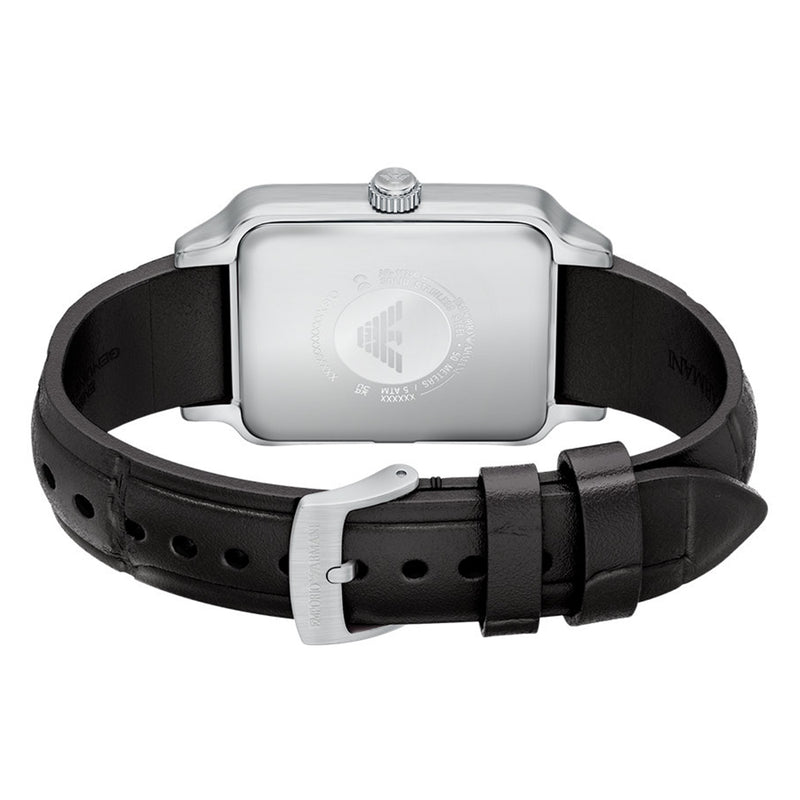 Emporio Armani Rectangular Silver Dial Watch AR11756-zoom-