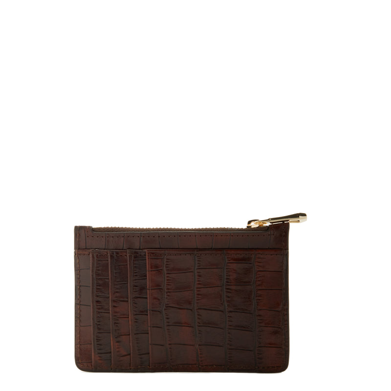 Isabel Bernard Honoré Aveline Croco Bruine Leren pasjeshouder van Kalfsleer IB27019-zoom-