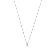 Isabel Bernard De la Paix Emily 14 karaat witgouden collier | diamant 0.05 ct | IBD350014