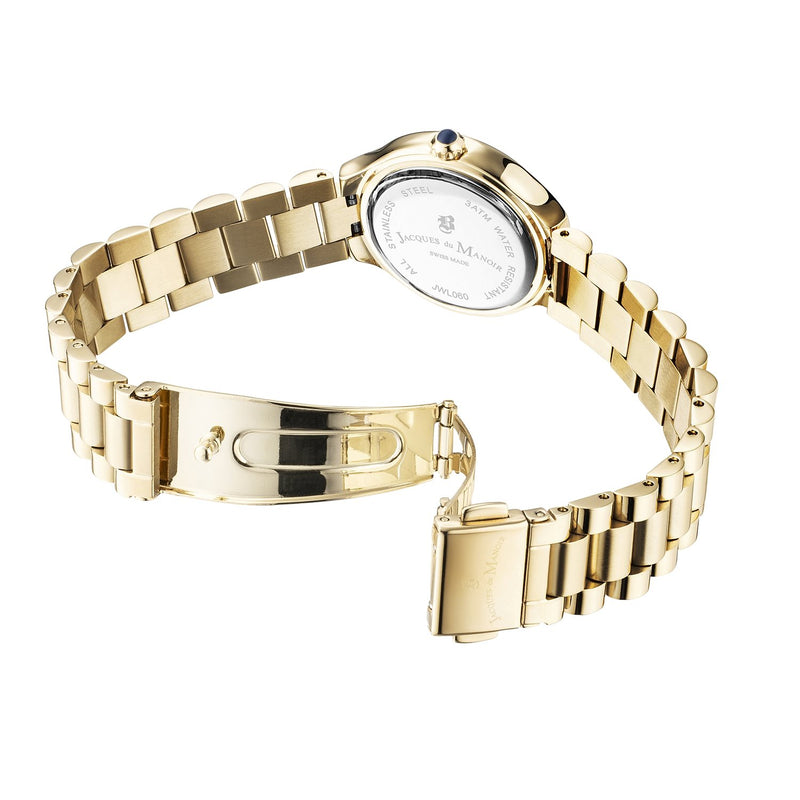 Jacques du Manoir Celine Goudkleurig Stalen Dameshorloge JWL06004-zoom-