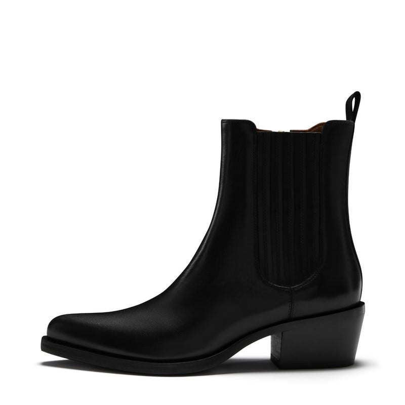 Isabel Bernard Vendôme AHerenine Zwarte Kalfsleren boots IB53010-001-38-zoom-