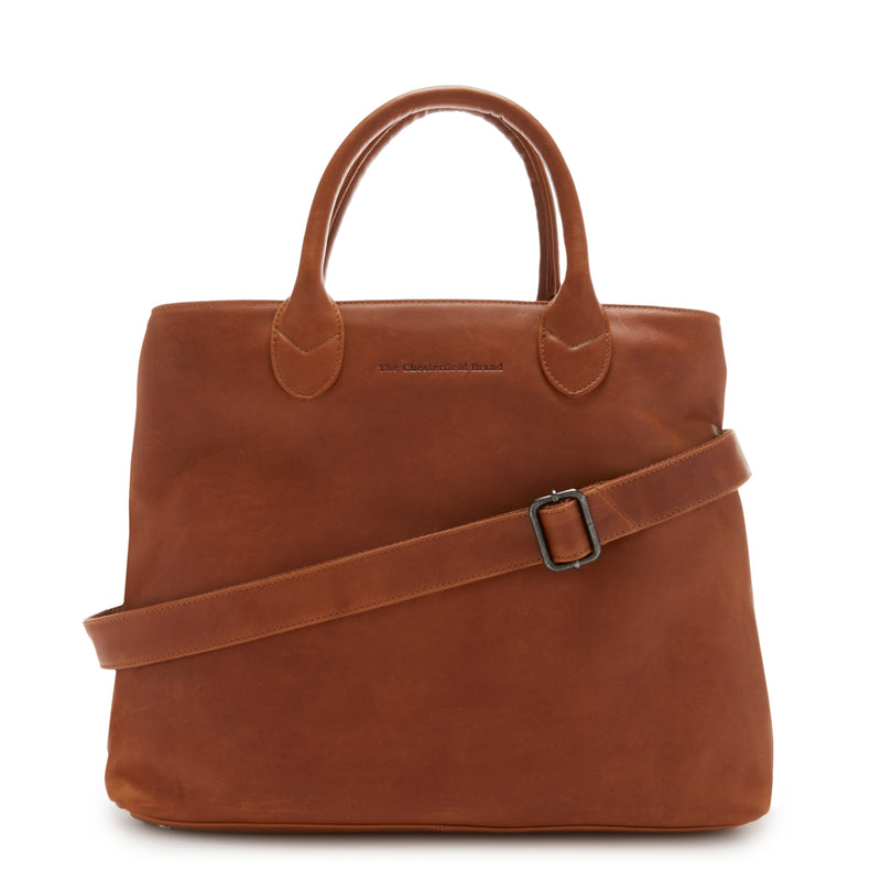 The Chesterfield Brand Passau Cognac Leather Handbag C48.129831-zoom-