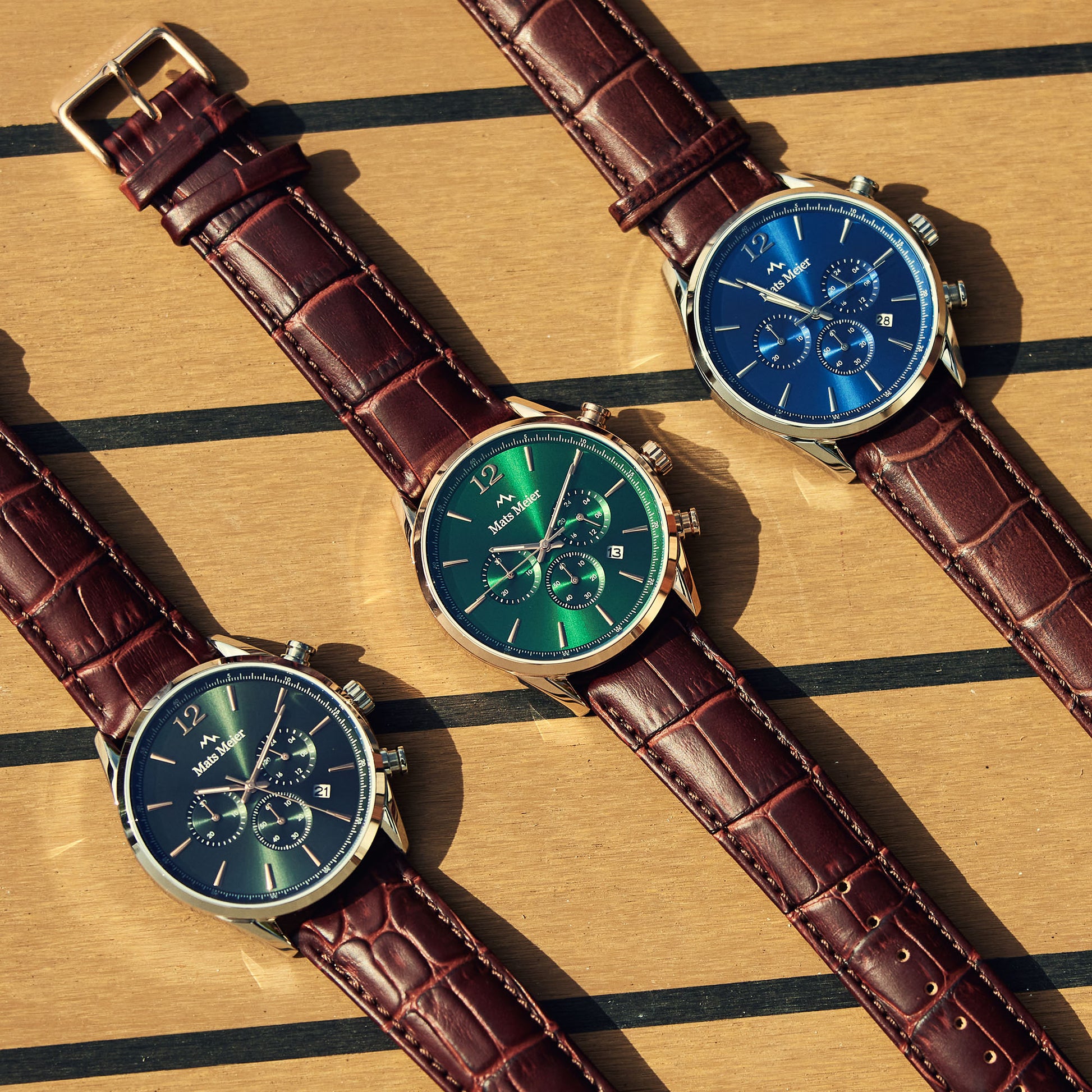 Mats Meier Grand Cornier Chrono Green/Brown Watch MM00121