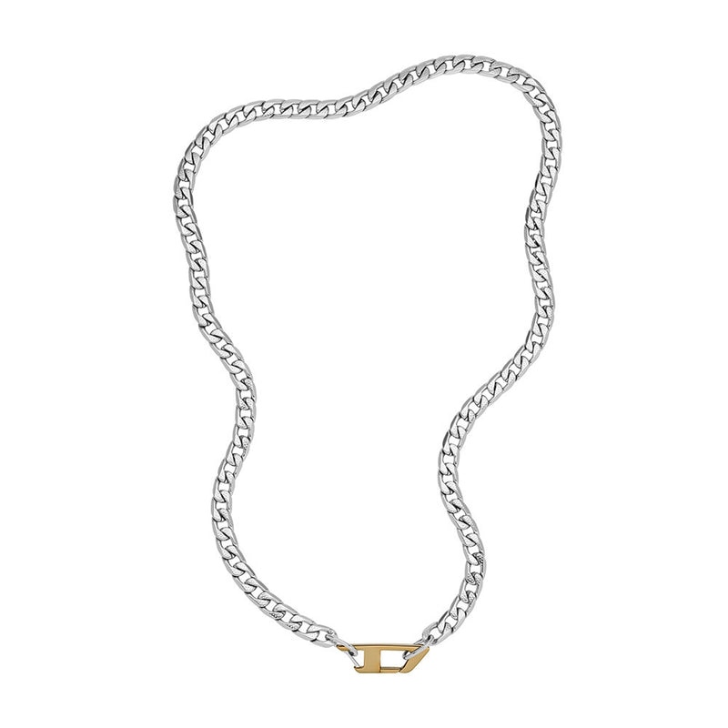 Diesel Steel Silver-coloured Necklace DX1343040 (Length: 60.00 cm)-zoom-