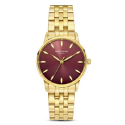 Parte Di Me Orologio rond dames horloge goudkleurig en donkerbruin PDM09047