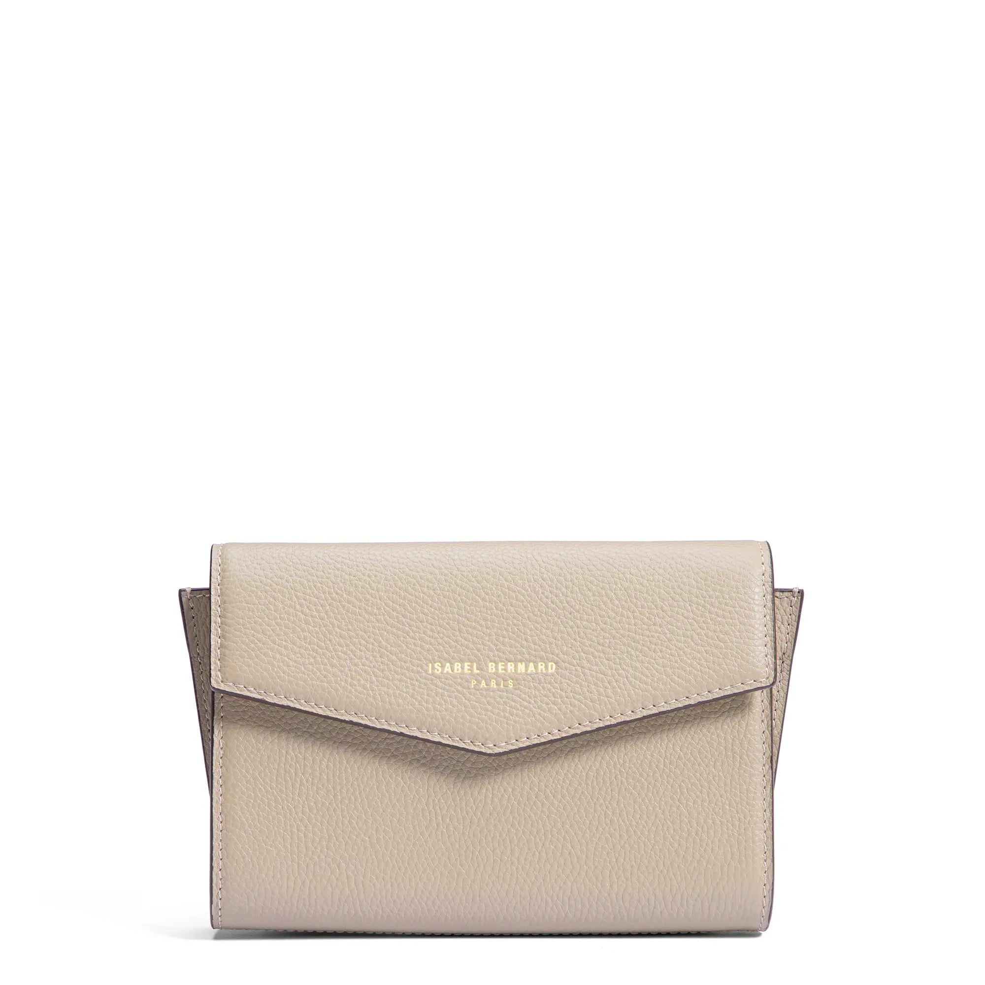 Isabel Bernard Honoré Lina Beige Clutch With Detachable Shoulder Chain IB21135-072