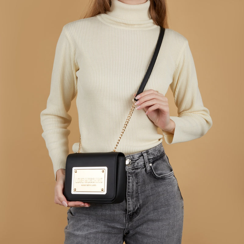 Love Moschino Vitello Black Crossbody Bag JC4357PP0IK1200A-zoom-