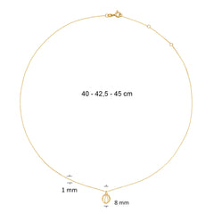 Jackie Gold Spindle 14 Karat Gold Necklace JKN25.551