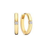Isabel Bernard De la Paix Mia 14 karaat gouden oorbellen met diamant 0.06 karaat IBD360037