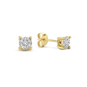 Isabel Bernard De la Paix Hanaé 14 karaat gouden oorknoppen | diamant 0.16 ct | IBD360015
