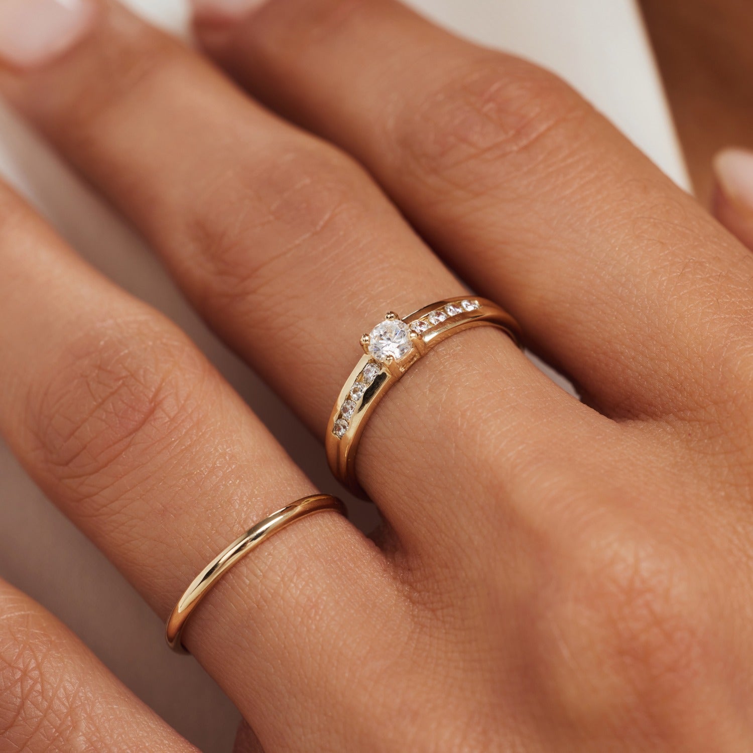 Isabel Bernard 14 Carat Golden Le Marais Estee Ring IB330069-50 (size: 50)