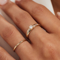 Isabel Bernard 14 Carat Golden Le Marais Estee Ring IB330069-50 (size: 50)