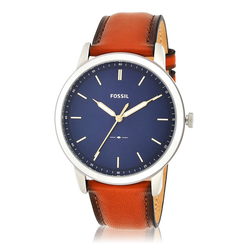 Fossil The Minimalist Silver and Blue Men's Watch FS5304-zoom-