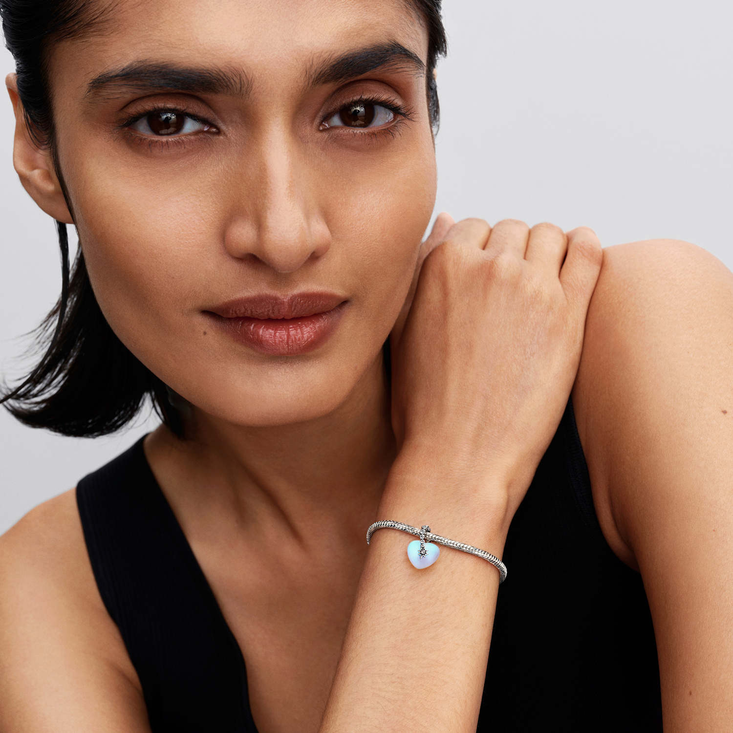 Pandora Moments 925 Sterling Silver Shooting Star & Heart Dangle Charm 794143C01