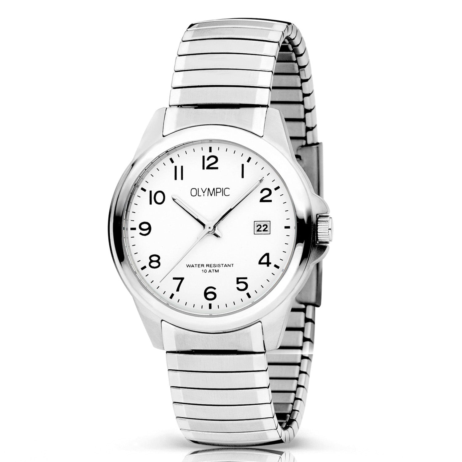 Olympic Charlie Wit Heren Horloge 2002-OL26HSS307