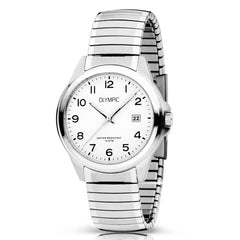 Olympic Charlie Wit Heren Horloge 2002-OL26HSS307