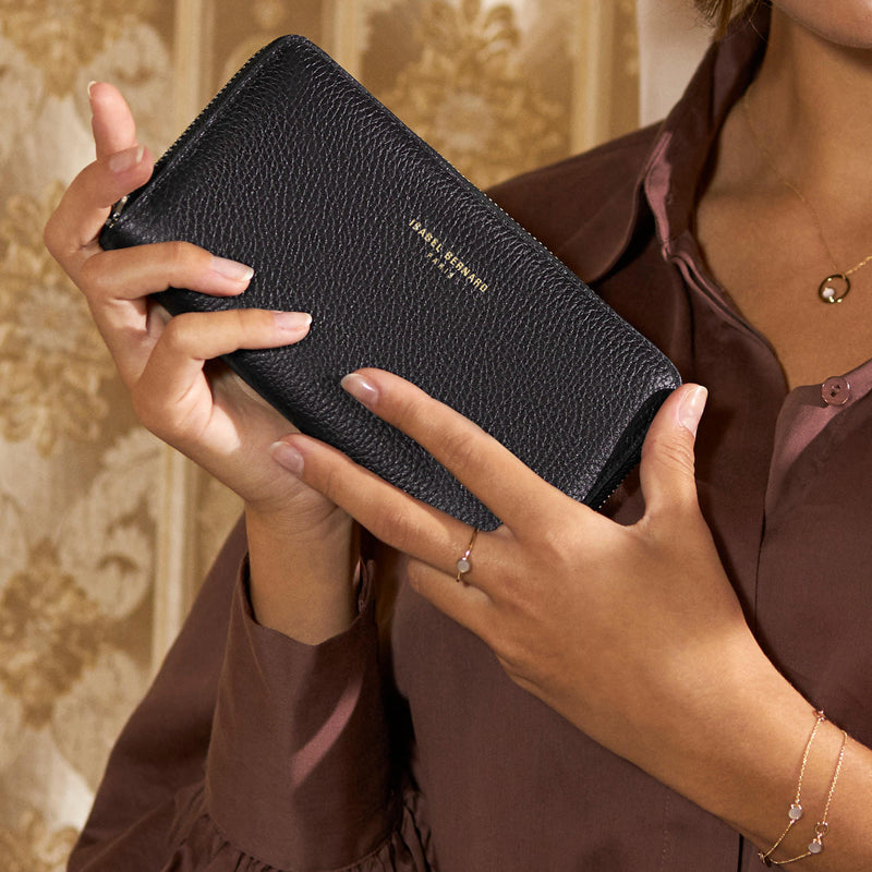 Isabel Bernard Honoré Léa Zwarte Ritsportemonnee IB23001-zoom-