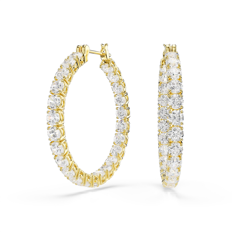 Swarovski Matrix Gold Plated Earrings 5750620-zoom-