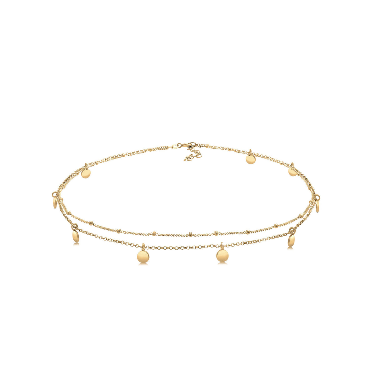 Elli 925 Sterling Silver Layered Choker 2004-BF-0007753-001