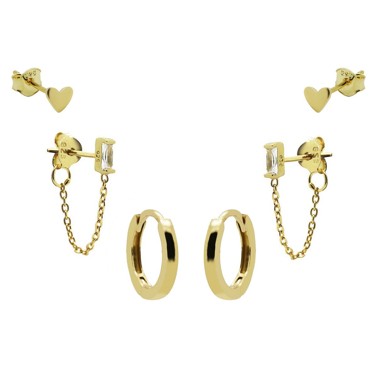 Karma 14 karat gold plated Earparty EPV10GP