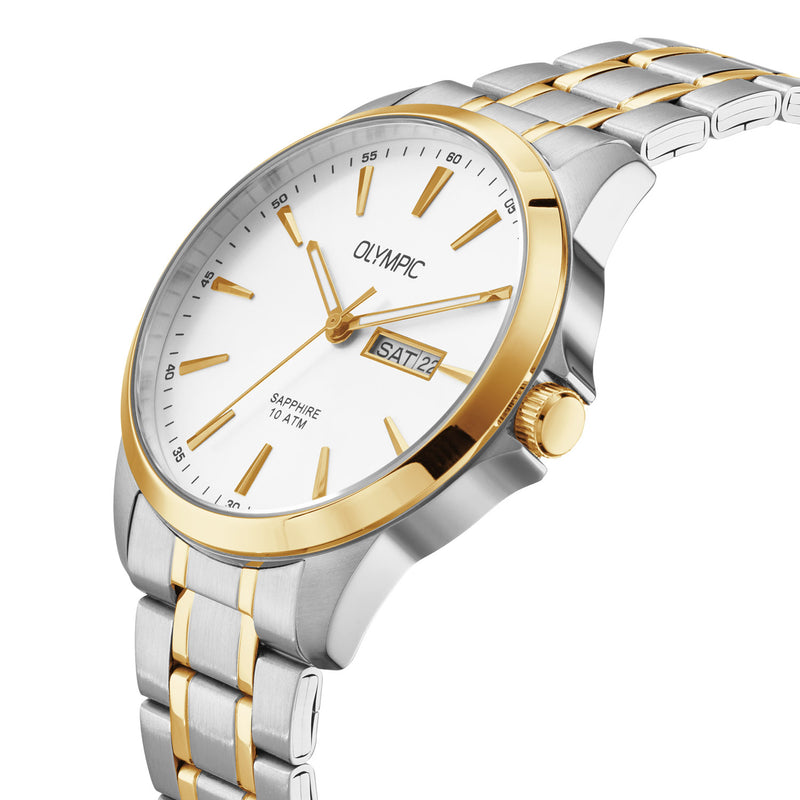 Olympic John Zilverkleurig Herenhorloge OL26HSS321B-zoom-