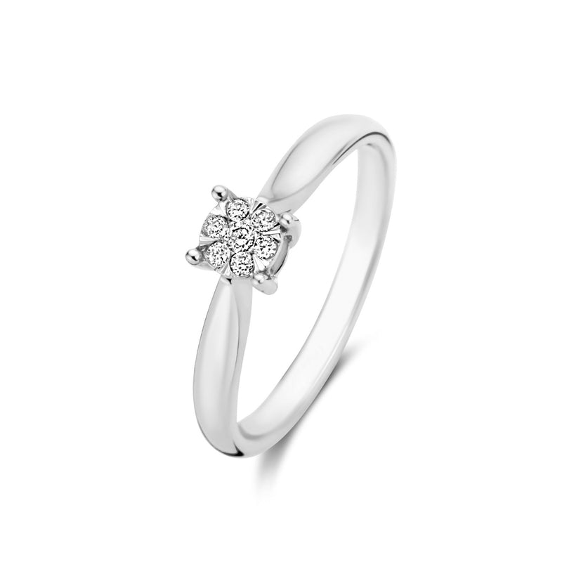 Isabel Bernard De la Paix Hanaé 14 karaat witgouden ring | diamant 0.08 ct | IBD330009-50-zoom-