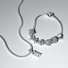 Pandora Moments 925 Sterling Silver Sparkling Moon Stud Earrings 294257C01