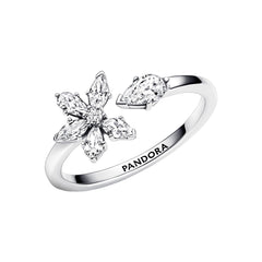 Pandora Timeless 925 Sterling Silver Sparkling Herbarium Cluster Ring 192611C01-58