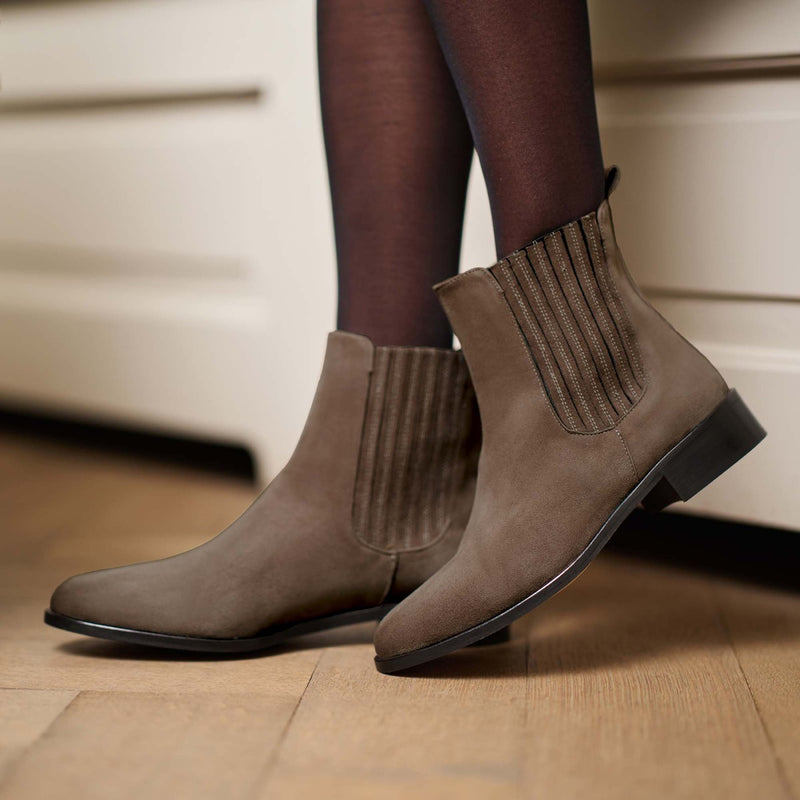Isabel Bernard Vendôme Chey Taupe Suède Chelsea Boots IB53000SS-178-36-zoom-