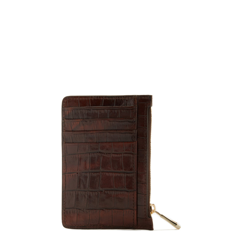 Isabel Bernard Honoré Aveline Croco Bruine Leren pasjeshouder van Kalfsleer IB27019-zoom-