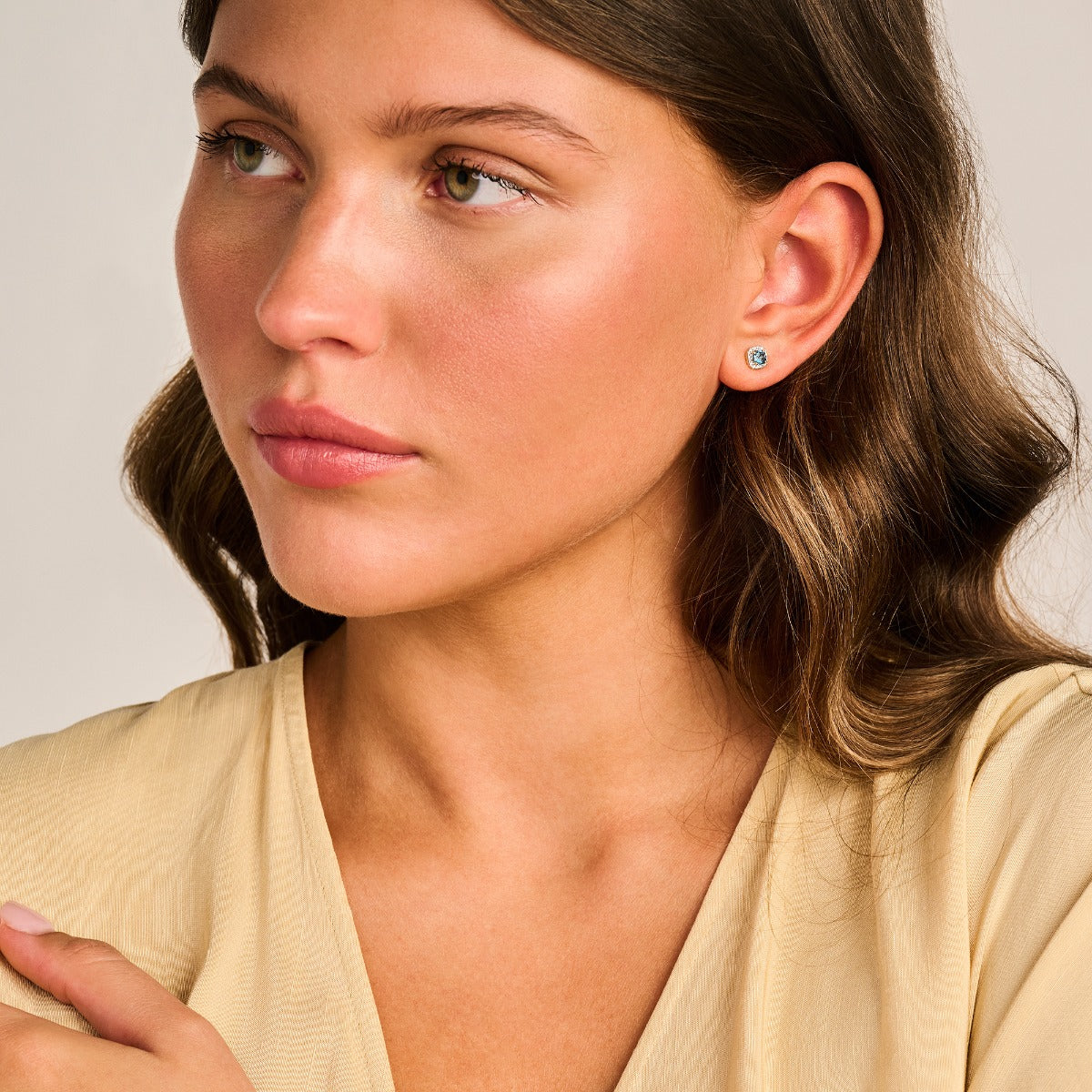 Blush 14 karat gold Ear Stud 7629YDL