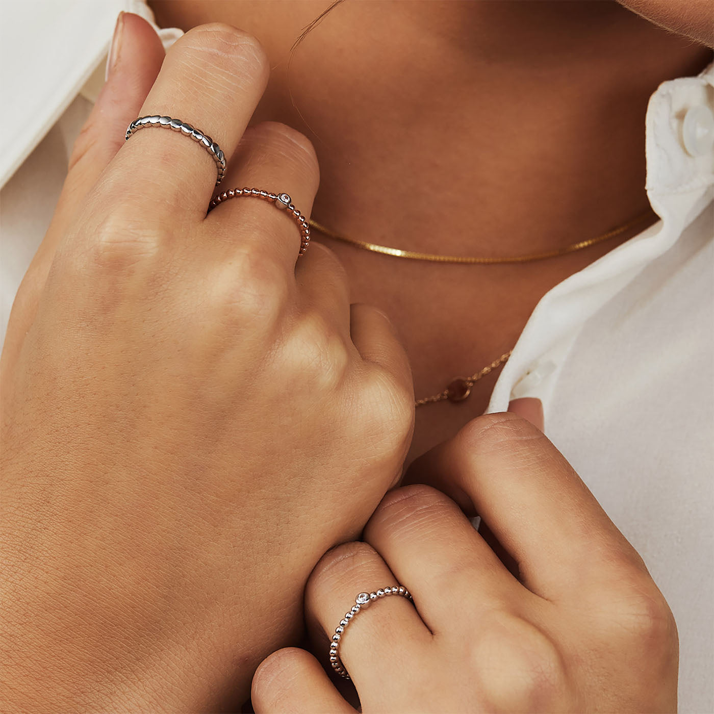 Isabel Bernard 14 Karaat Witgouden Saint Germain Clément Ring IB4105128-50 (Maat: 50)