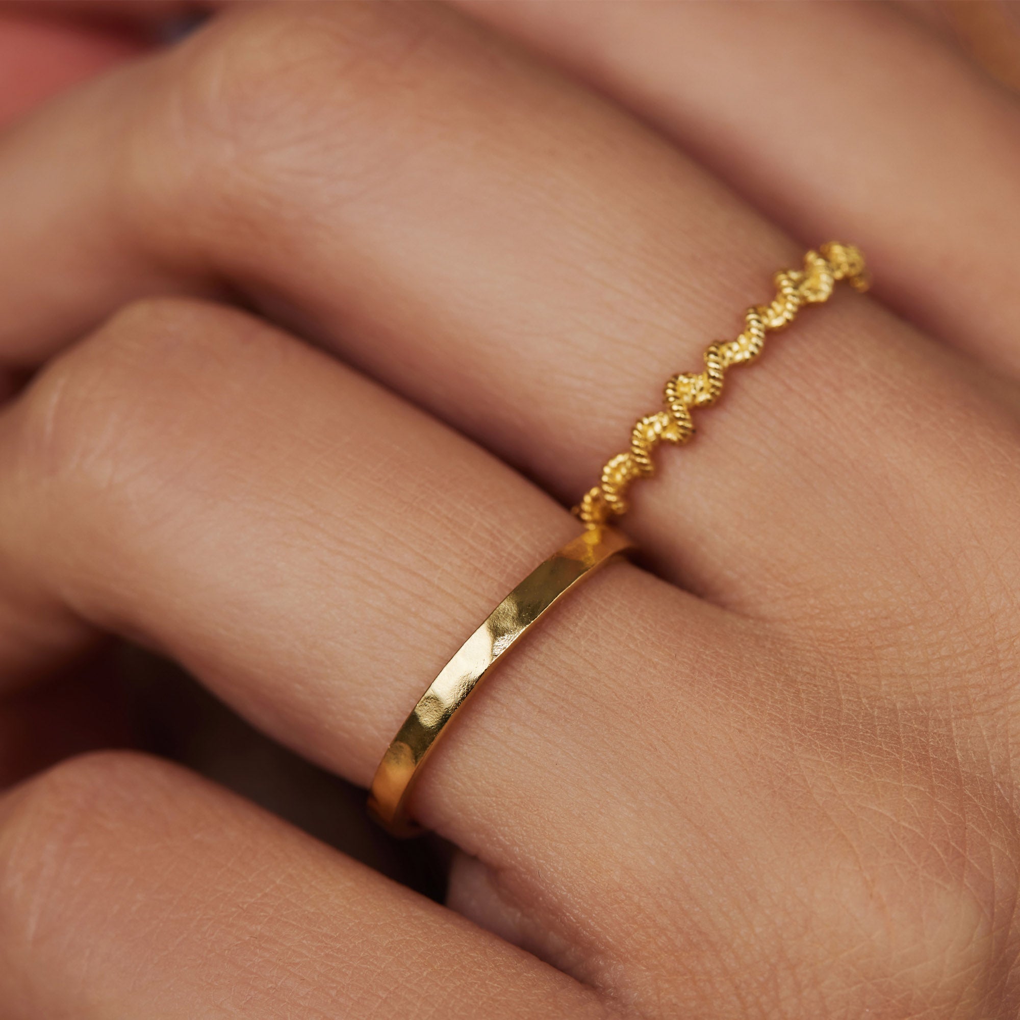 Violet Hamden Sisterhood Moonlit 925 Sterling Zilveren Goudkleurige Ring VH13028G-50 (Maat: 50)