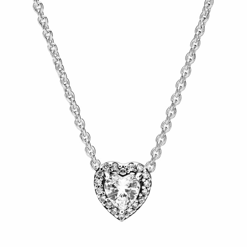 Pandora Stories 925 Sterling Silver Heart Necklace 398425C01-45 (Length: 45.00 cm)-zoom-