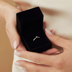 Isabel Bernard De la Paix Christine 14 Carat Whitegold Ring | diamond 0.10 ct | IBD330006-48