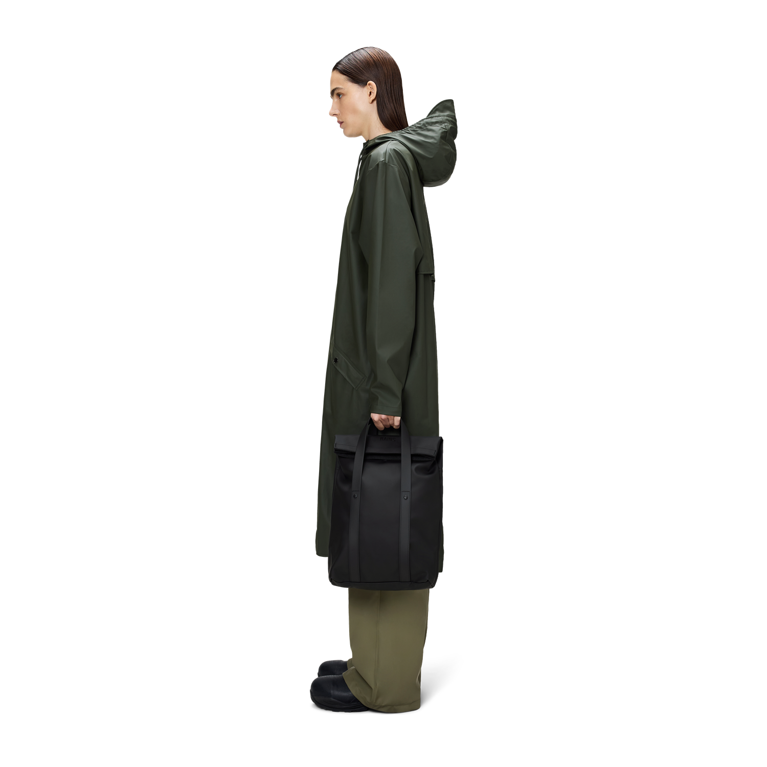 Rains Black 2 Way Tote Backpack Mini R12780-01