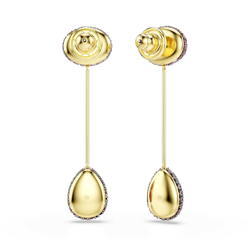 Swarovski Sublima Glam Goudkleurige Oorbellen met Rode Kristallen 5752891-zoom-