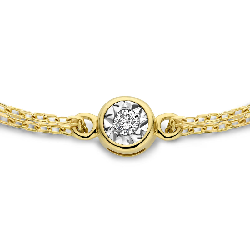 Isabel Bernard De La Paix Inaya 14 Karaat Gouden Armband | Diamant 0.02 ct | IBD320011-zoom-