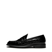 Isabel Bernard Vendôme Blandine Croco Zwarte Kalfsleren Loafers IB51015-201-38