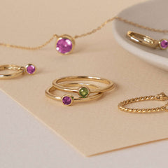 Violet Hamden Venus Goudkleurige Ring Met Geboortesteen VH330008OCT-60