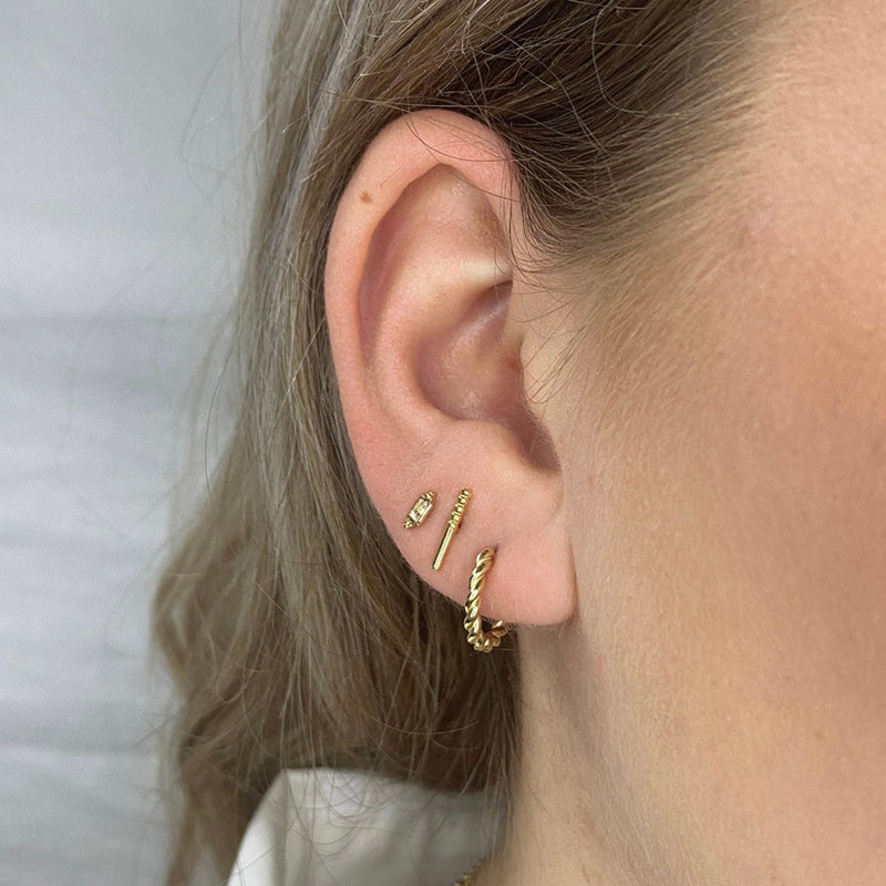 Jackie Gold 14K Golden Ear Studs JKE22.252-zoom-