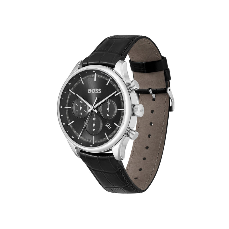 Hugo Boss Gregor Zwart Heren Horloge 2002-HB1514049-zoom-