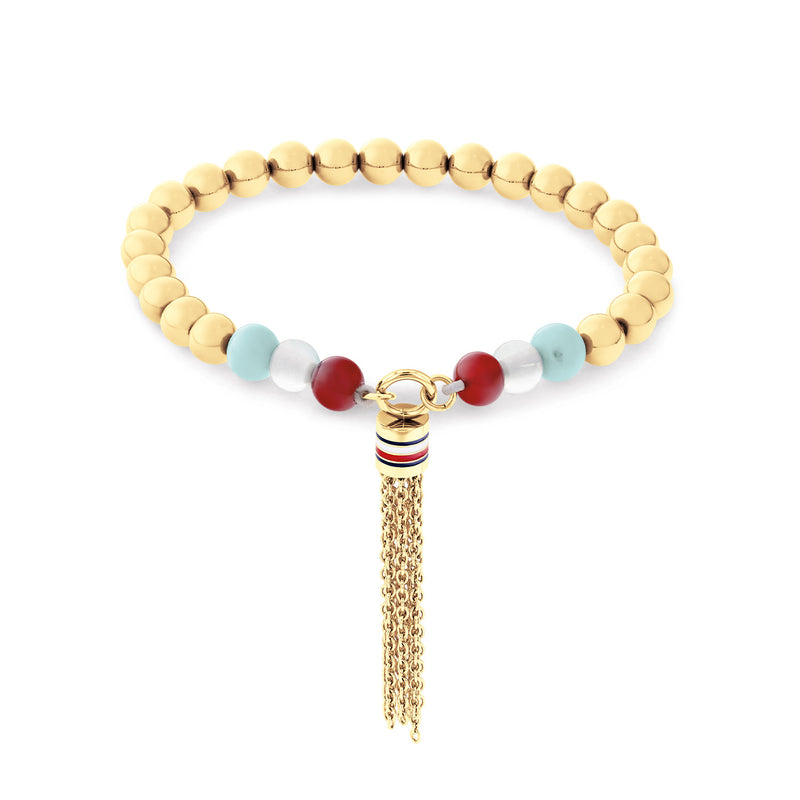Tommy Hilfiger Roestvrij Staal Goudkleurige Dames Kralenarmband TJ2781042-zoom-
