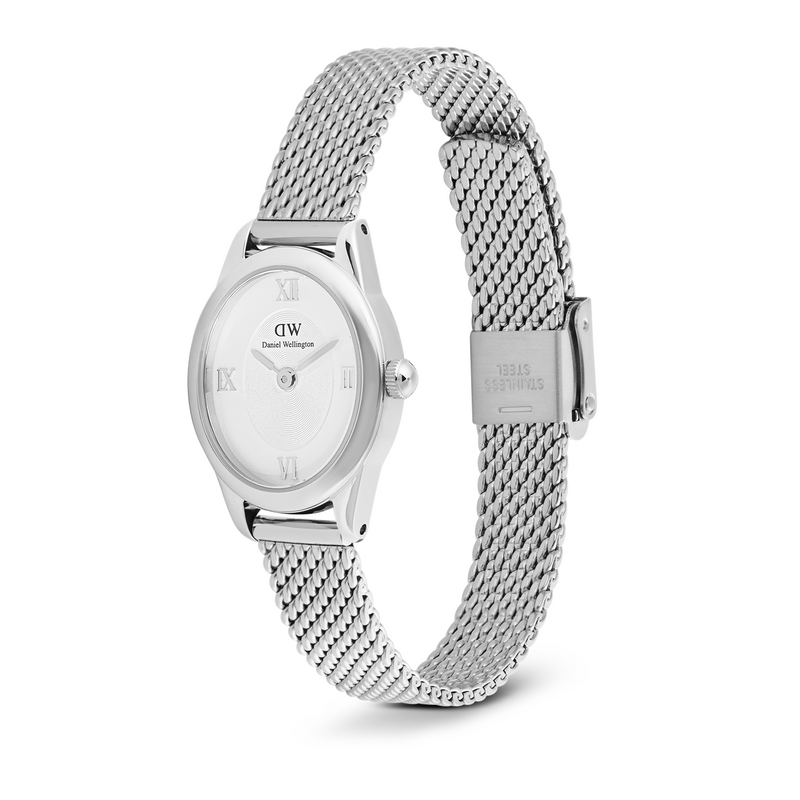 Daniel Wellington Ophelia Mini Mesh Witte Zilveren Dameshorloge DW00100938-zoom-