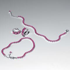 Pandora Timeless 925 Sterling Silver Sparkling Pink Tennis Bracelet 591469C04-18